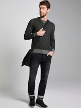 Strickpullover in Melange-Optik - Männer - Dark Greyish Black Strickpullover in Melange-Optik - Männer - Dark Greyish Black - 3 - TOM TAILOR