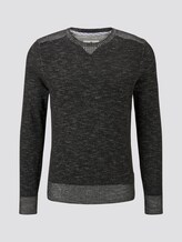 Strickpullover in Melange-Optik - Männer - Dark Greyish Black Strickpullover in Melange-Optik - Männer - Dark Greyish Black - 7 - TOM TAILOR