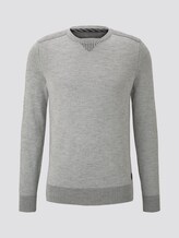 Strickpullover in Melange-Optik - Männer - vanilla white Strickpullover in Melange-Optik - Männer - vanilla white - 7 - TOM TAILOR