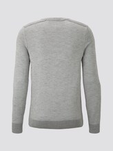 Strickpullover in Melange-Optik - Männer - vanilla white Strickpullover in Melange-Optik - Männer - vanilla white - 8 - TOM TAILOR