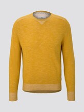 knitted jumper in blended look - Men - golden nugget knitted jumper in blended look - Men - golden nugget - 7 - TOM TAILOR