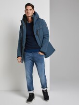 strukturierter Strickpullover - Männer - dark grey blue birdseye strukturierter Strickpullover - Männer - dark grey blue birdseye - 3 - TOM TAILOR