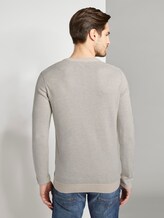 strukturierter Strickpullover - Männer - offwhite grey birdseye strukturierter Strickpullover - Männer - offwhite grey birdseye - 2 - TOM TAILOR