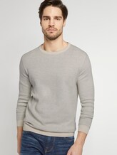 strukturierter Strickpullover - Männer - offwhite grey birdseye strukturierter Strickpullover - Männer - offwhite grey birdseye - 5 - TOM TAILOR