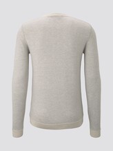 strukturierter Strickpullover - Männer - offwhite grey birdseye strukturierter Strickpullover - Männer - offwhite grey birdseye - 8 - TOM TAILOR