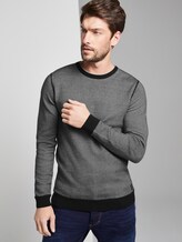 strukturierter Strickpullover - Männer - navy offwhite birdseye strukturierter Strickpullover - Männer - navy offwhite birdseye - 5 - TOM TAILOR