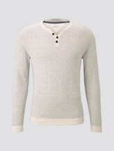 strukturierter Pullover - Männer - offwhite grey birdseye strukturierter Pullover - Männer - offwhite grey birdseye - 7 - TOM TAILOR