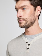strukturierter Pullover - Männer - offwhite grey birdseye strukturierter Pullover - Männer - offwhite grey birdseye - 9 - TOM TAILOR