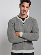 strukturierter Pullover - Männer - dark grey birdseye strukturierter Pullover - Männer - dark grey birdseye - 5 - TOM TAILOR