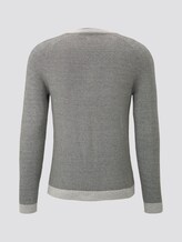 strukturierter Pullover - Männer - dark grey birdseye strukturierter Pullover - Männer - dark grey birdseye - 8 - TOM TAILOR