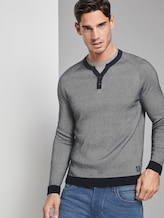 Trui met textuur - Mannen - navy offwhite birdseye Trui met textuur - Mannen - navy offwhite birdseye - 5 - TOM TAILOR