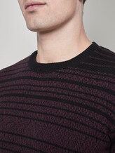 striped knitted pullover - Men - burgundy mouline colourflow striped knitted pullover - Men - burgundy mouline colourflow - 9 - TOM TAILOR
