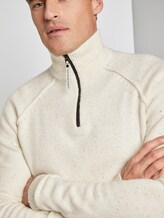 Knitted jumper with stand-up collar - Men - offwhite nep yarn Knitted jumper with stand-up collar - Men - offwhite nep yarn - 9 - TOM TAILOR