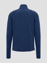 Strickpullover mit Stehkragen - Männer - dark blue nep yarn Strickpullover mit Stehkragen - Männer - dark blue nep yarn - 8 - TOM TAILOR