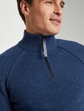 Strickpullover mit Stehkragen - Männer - dark blue nep yarn Strickpullover mit Stehkragen - Männer - dark blue nep yarn - 9 - TOM TAILOR