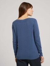 Pullover U-Boot-Ausschnitt - Frauen - Dark Denim Blue Pullover U-Boot-Ausschnitt - Frauen - Dark Denim Blue - 2 - TOM TAILOR
