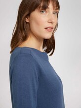 Pullover U-Boot-Ausschnitt - Frauen - Dark Denim Blue Pullover U-Boot-Ausschnitt - Frauen - Dark Denim Blue - 9 - TOM TAILOR