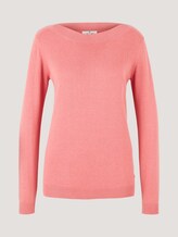 Pullover U-Boot-Ausschnitt - Frauen - cozy pink Pullover U-Boot-Ausschnitt - Frauen - cozy pink - 7 - TOM TAILOR