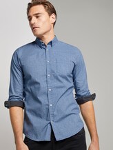 Hemd mit Allover-Print - Männer - blue lined shape design Hemd mit Allover-Print - Männer - blue lined shape design - 5 - TOM TAILOR
