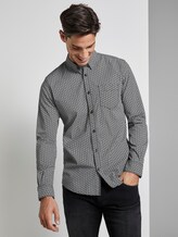 Hemd mit Allover-Print - Männer - black cubes design Hemd mit Allover-Print - Männer - black cubes design - 5 - TOM TAILOR
