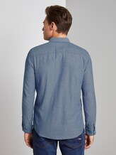 patterned shirt - Men - blue white dobby patterned shirt - Men - blue white dobby - 2 - TOM TAILOR