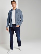 patterned shirt - Men - blue white dobby patterned shirt - Men - blue white dobby - 3 - TOM TAILOR