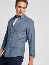 patterned shirt - Men - blue white dobby patterned shirt - Men - blue white dobby - 5 - TOM TAILOR