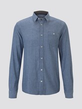 patterned shirt - Men - blue white dobby patterned shirt - Men - blue white dobby - 7 - TOM TAILOR