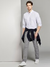 Travis Slim Chino Hose - Männer - grey glencheck Travis Slim Chino Hose - Männer - grey glencheck - 3 - TOM TAILOR