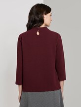 Jacquard-Pullover mit Stehkragen - Frauen - Deep Burgundy Red Jacquard-Pullover mit Stehkragen - Frauen - Deep Burgundy Red - 2 - TOM TAILOR