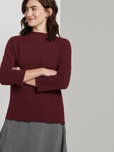 Jacquard-Pullover mit Stehkragen - Frauen - Deep Burgundy Red Jacquard-Pullover mit Stehkragen - Frauen - Deep Burgundy Red - 5 - TOM TAILOR