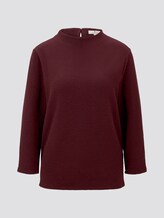 Jacquard-Pullover mit Stehkragen - Frauen - Deep Burgundy Red Jacquard-Pullover mit Stehkragen - Frauen - Deep Burgundy Red - 7 - TOM TAILOR