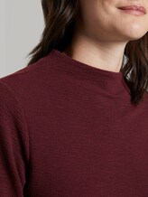 Jacquard-Pullover mit Stehkragen - Frauen - Deep Burgundy Red Jacquard-Pullover mit Stehkragen - Frauen - Deep Burgundy Red - 9 - TOM TAILOR