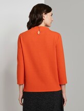Jacquard-Pullover mit Stehkragen - Frauen - knockout orange Jacquard-Pullover mit Stehkragen - Frauen - knockout orange - 2 - TOM TAILOR