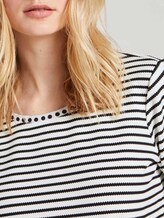 Langarmshirt mit Knotendetails - Frauen - black white stripe Langarmshirt mit Knotendetails - Frauen - black white stripe - 10 - TOM TAILOR