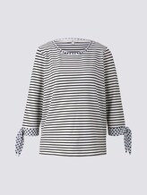 Langarmshirt mit Knotendetails - Frauen - black white stripe Langarmshirt mit Knotendetails - Frauen - black white stripe - 7 - TOM TAILOR