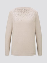 Langarmshirt mit Print - Frauen - desert sand melange Langarmshirt mit Print - Frauen - desert sand melange - 7 - TOM TAILOR