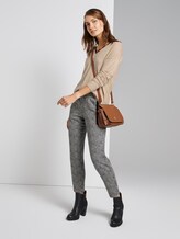 Pullover mit Spitzeneinsatz - Frauen - desert sand melange Pullover mit Spitzeneinsatz - Frauen - desert sand melange - 3 - TOM TAILOR