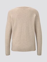 Pullover mit Spitzeneinsatz - Frauen - desert sand melange Pullover mit Spitzeneinsatz - Frauen - desert sand melange - 8 - TOM TAILOR