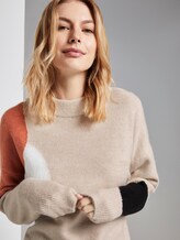 Pullover mit Punkten - Frauen - desert sand melange Pullover mit Punkten - Frauen - desert sand melange - 5 - TOM TAILOR