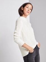 Strukturiertes Sweatshirt - Frauen - Whisper White Strukturiertes Sweatshirt - Frauen - Whisper White - 5 - TOM TAILOR