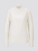 Strukturiertes Sweatshirt - Frauen - Whisper White Strukturiertes Sweatshirt - Frauen - Whisper White - 7 - TOM TAILOR
