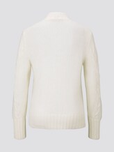 Strukturiertes Sweatshirt - Frauen - Whisper White Strukturiertes Sweatshirt - Frauen - Whisper White - 8 - TOM TAILOR