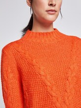 Strukturiertes Sweatshirt - Frauen - knockout orange melange Strukturiertes Sweatshirt - Frauen - knockout orange melange - 9 - TOM TAILOR