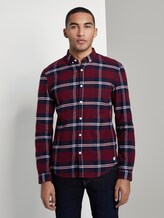 Flanelhemd - Männer - burgund navy check Flanelhemd - Männer - burgund navy check - 1 - TOM TAILOR Denim