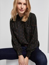 Bluse - Frauen - black orange dot print Bluse - Frauen - black orange dot print - 5 - TOM TAILOR