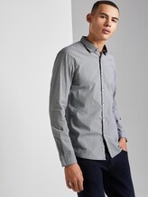 Hemd mit Allover-Print - Männer - white navy check print Hemd mit Allover-Print - Männer - white navy check print - 5 - TOM TAILOR Denim