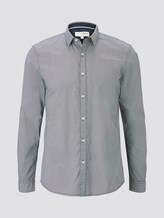 Hemd mit Allover-Print - Männer - white navy check print Hemd mit Allover-Print - Männer - white navy check print - 7 - TOM TAILOR Denim