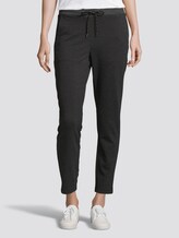 Jogginghose mit Glitzerfäden - Frauen - black dotted fabric Jogginghose mit Glitzerfäden - Frauen - black dotted fabric - 1 - TOM TAILOR