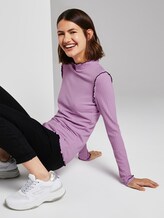 Geribbelde lange mouwen shirt - Vrouwen - sweet lavender Geribbelde lange mouwen shirt - Vrouwen - sweet lavender - 5 - TOM TAILOR Denim